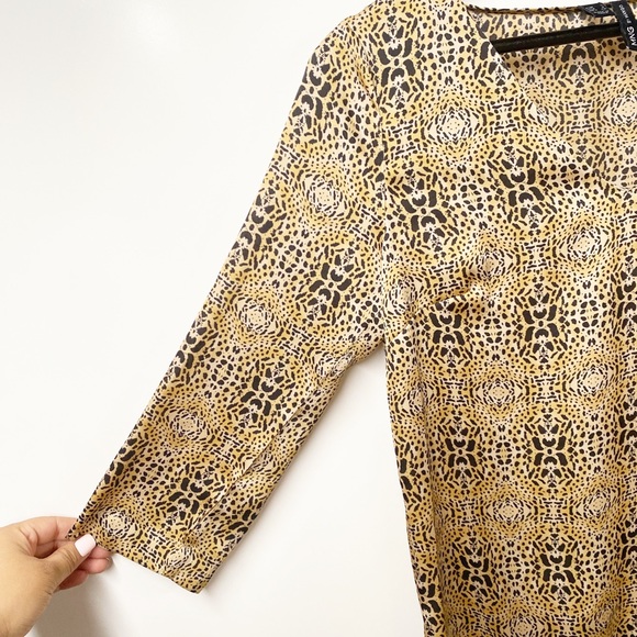 MNG BY Mango Tiger Print Dress Size 4 - Picture 3 of 4